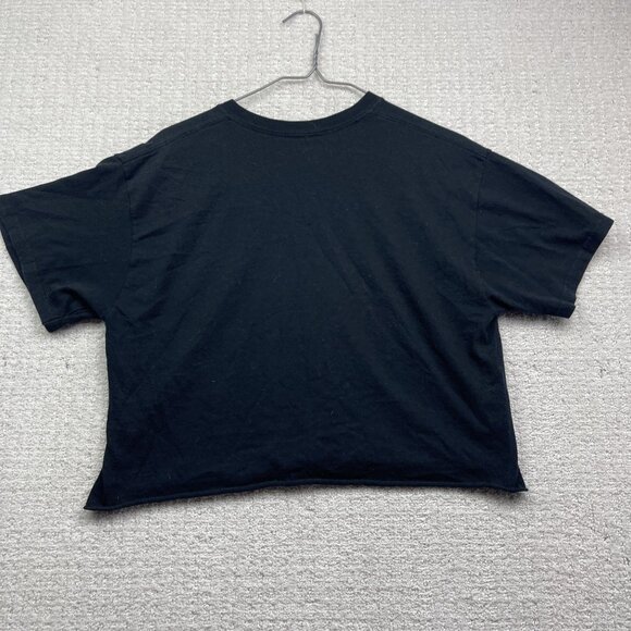 90s Style Ice Cube Graphic Crop Top T-Shirt Wom Sz M Black Distressed Hip Hop - Picture 8 of 12